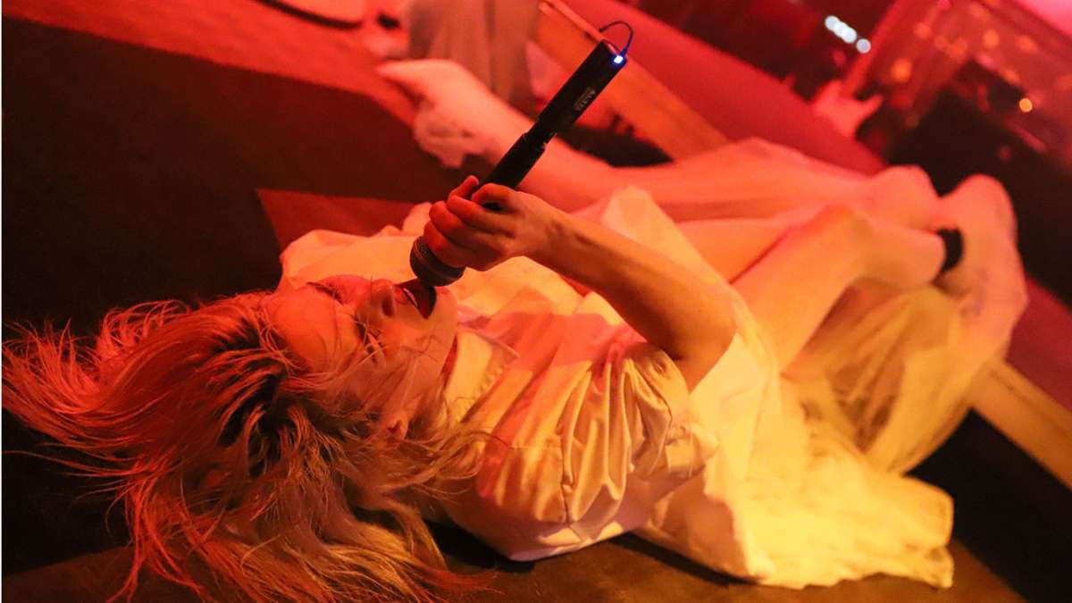 Pussy-Riot-Aktivistin Diana Burkot am Freitagabend im Studio Gaga in Stuttgart