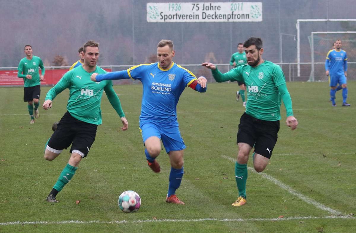 Fußball-Bezirksliga: SV Deckenpfronn spielt 2:0 gegen den 1. FC Altburg