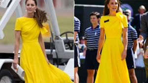 Für Wimbledon recycelt sie ein Kleid der „Royal Tour“