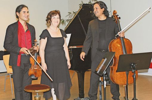 Wollen im Schloss Dätzingen spielen (von links): Oscar Bohorquez,  Ana-Maria Campistrus und Claudio Bohorquez. Foto: privat