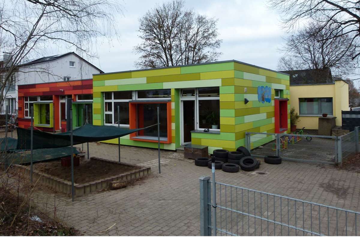 Jetzt noch ein-, nach dem Neubau dann zweigeschossig – der Kindergarten im Weil im Schönbucher Wohngebiet Troppel. Foto: Holger Schmidt