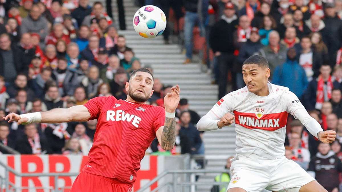 Der Treffer von Enzo Millot (re.) reicht dem VfB Stuttgart nicht zum Sieg gegen den 1. FC Köln.