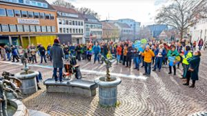 „Fridays for future“ in Sindelfingen: Rund 60 Menschen demonstrieren für mehr Klimaschutz