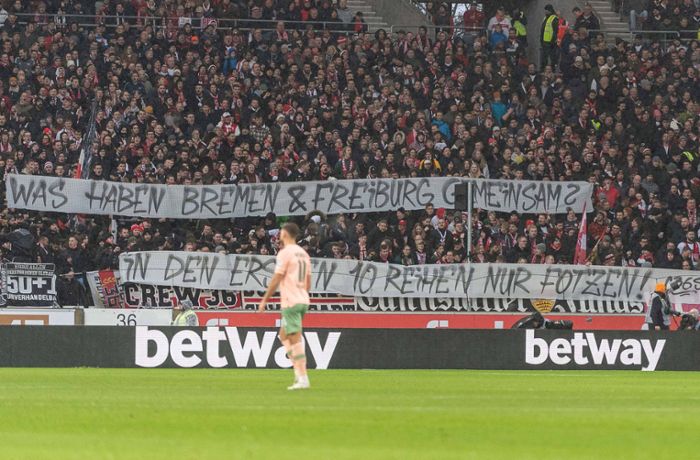 VfB Stuttgart gegen SV Werder Bremen: Spruchband sorgt für Unverständnis