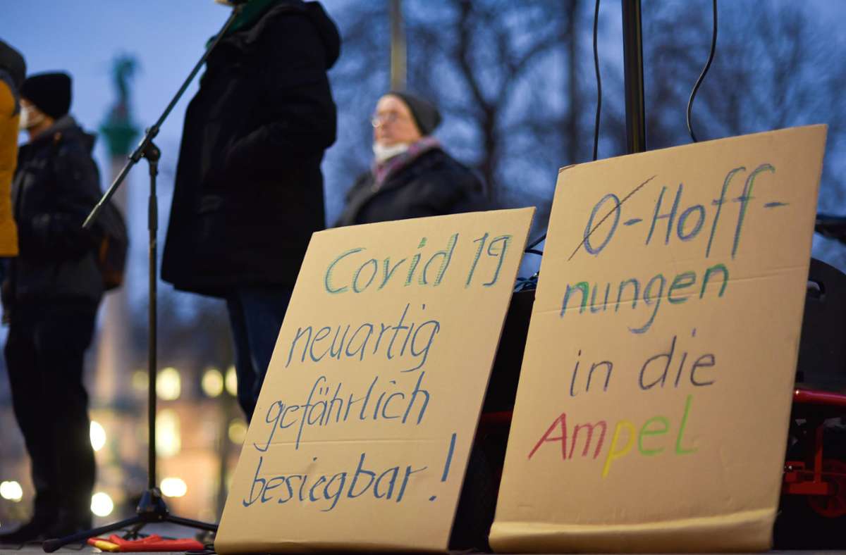 Mitunter wurde in Stuttgart demonstriert.