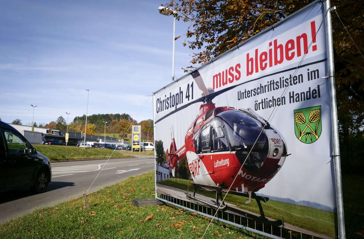 Leonberg will Hubschrauber behalten: Wirbel um den Helikopter: Christoph 41 soll bleiben