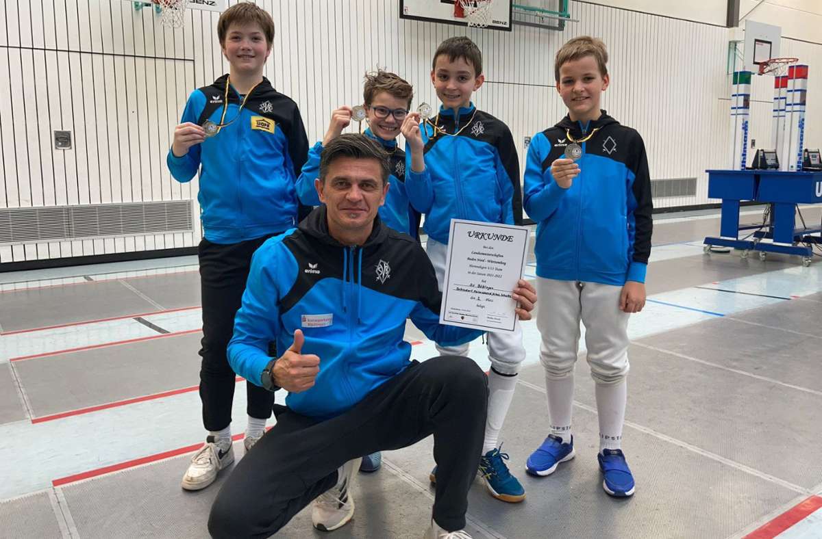 Fechten: U13 der SV Böblingen gewinnt die Silbermedaille