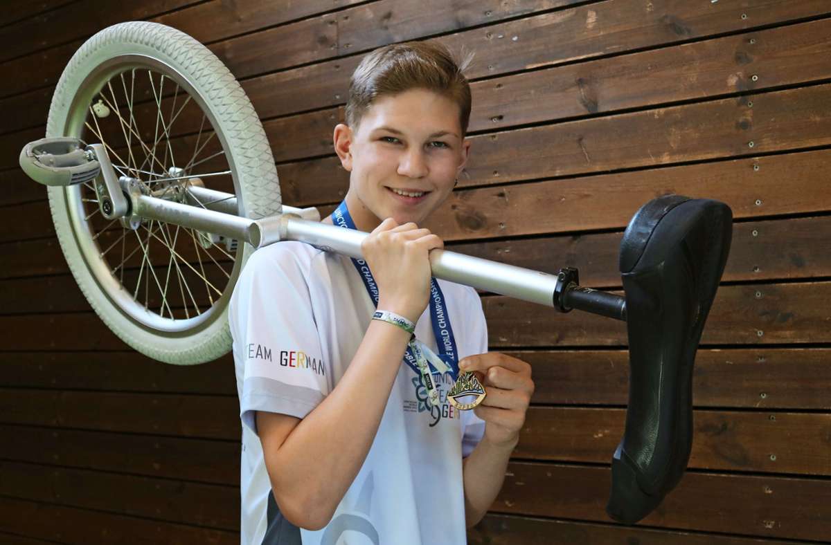 Weltmeister aus Schorndorf: Ein Showtalent auf dem Einrad