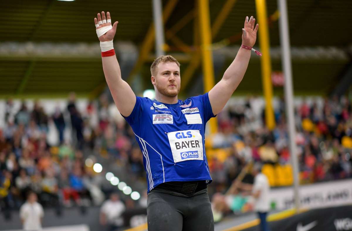 Deutsche Leichtathletik-Meisterschaft: Simon Bayers Kugelstoß-Gold bleibt nicht die einzige Sindelfinger Medaille