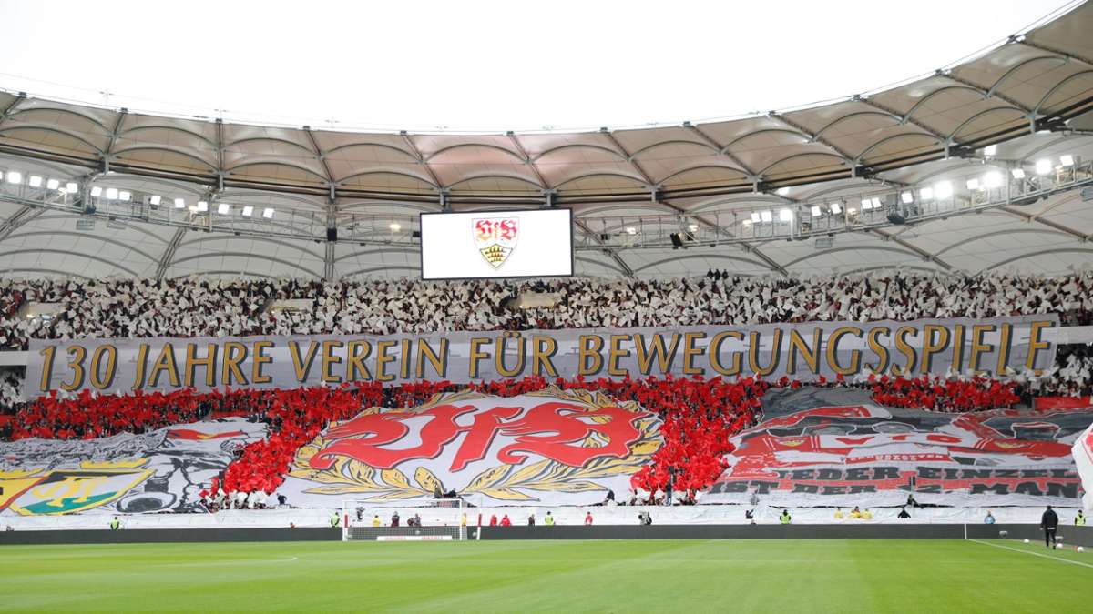 Choreografie zu 130 Jahre VfB Stuttgart.