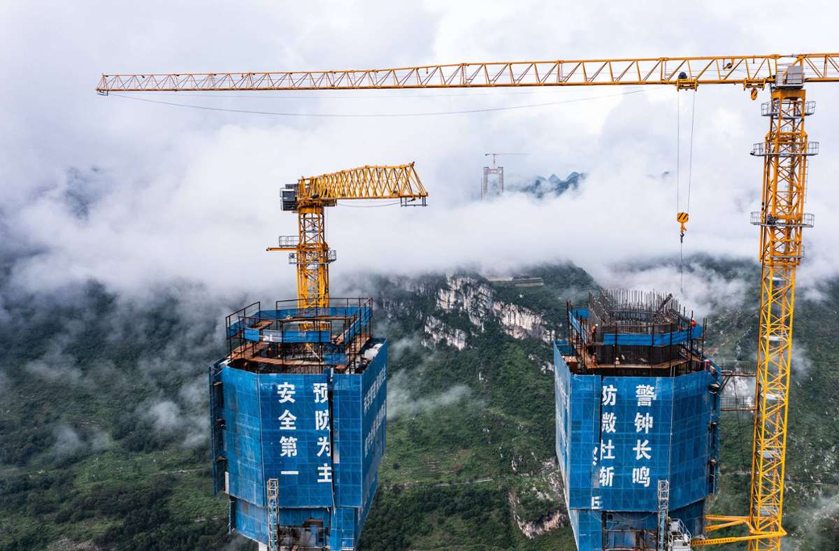 Rekordbau: China baut die höchste Hängebrücke der Welt