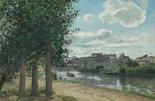 Camille Pissarros „Ufer der Oise“ ist in der Staatsgalerie Stuttgart noch zu sehen. Foto: Staatsgalerie