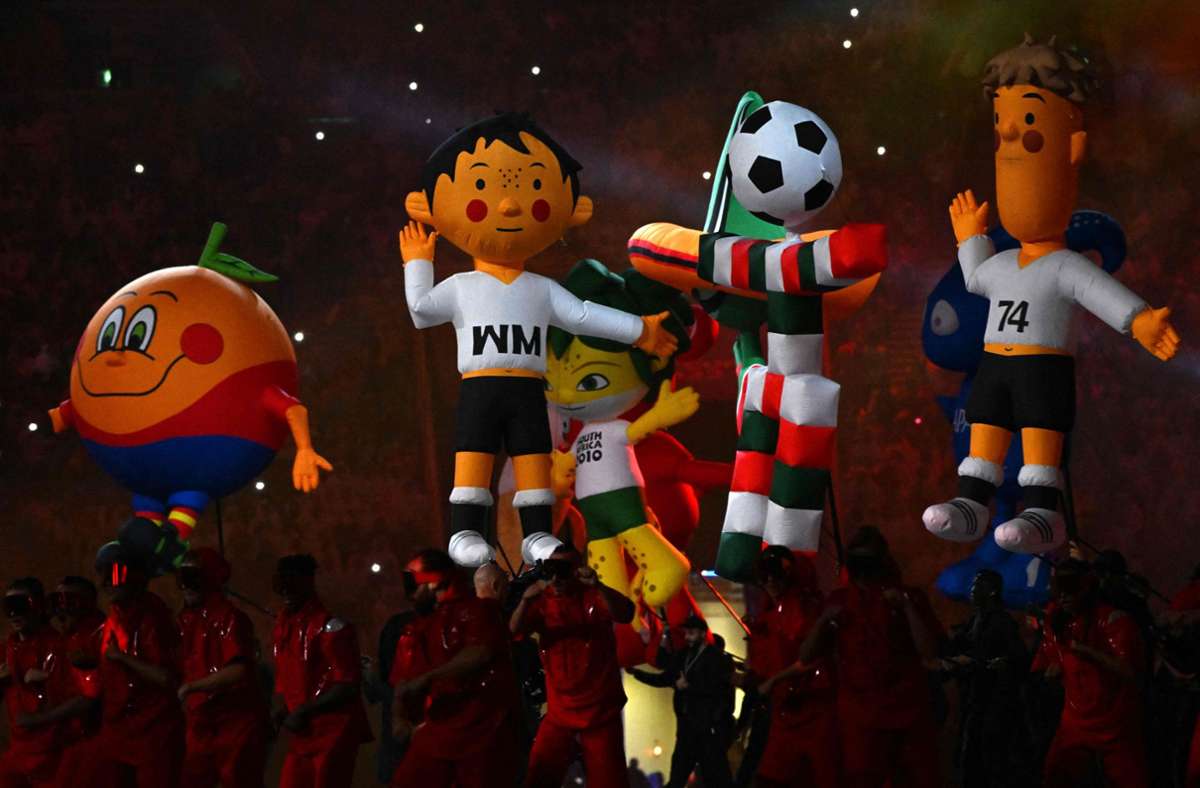 Impressionen der Eröffnungsfeier der Fußball-WM in Katar
