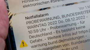 Bisher fünf Warnmeldungen über Cell Broadcast in Baden-Württemberg