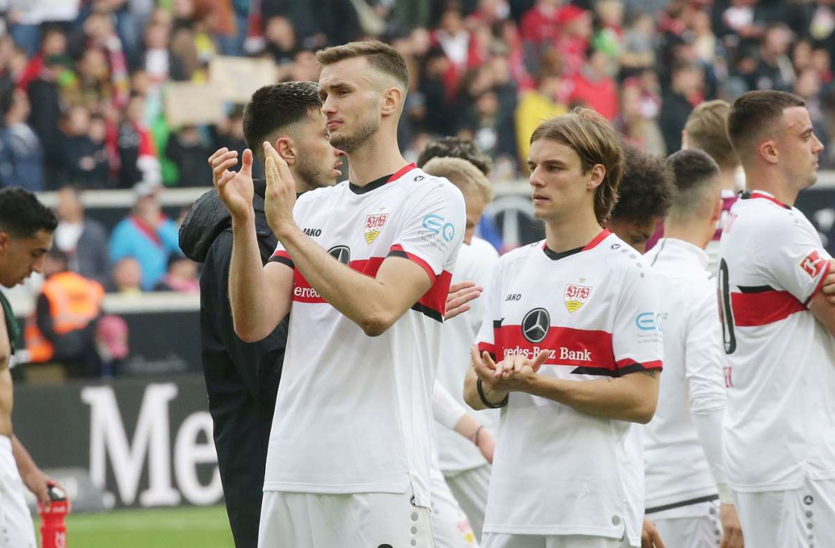 Der VfB hat sich nach einer Leistungssteigerung in der zweiten Spielhälfte ein 1:1 erkämpft. Für Sasa Kalajdzic (links) zu wenig im Kampf um den Klassenerhalt.