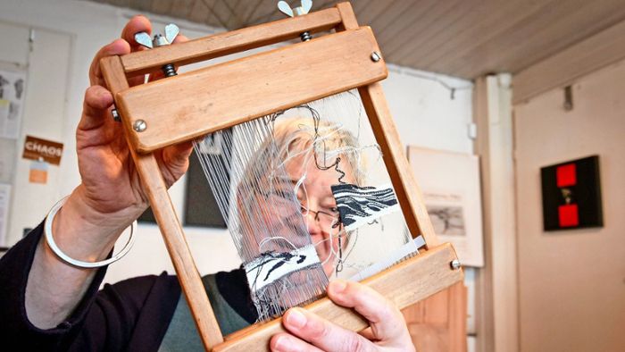 Künstlerin aus Löchgau malt mit Fäden