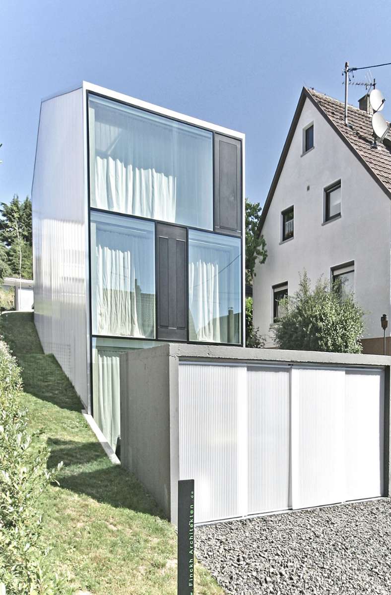 Das Einfamilienhaus in Esslingen ist auch ein Beispiel für Nachverdichtung. Es entstand auf einer ehemaligen Stichstraße.