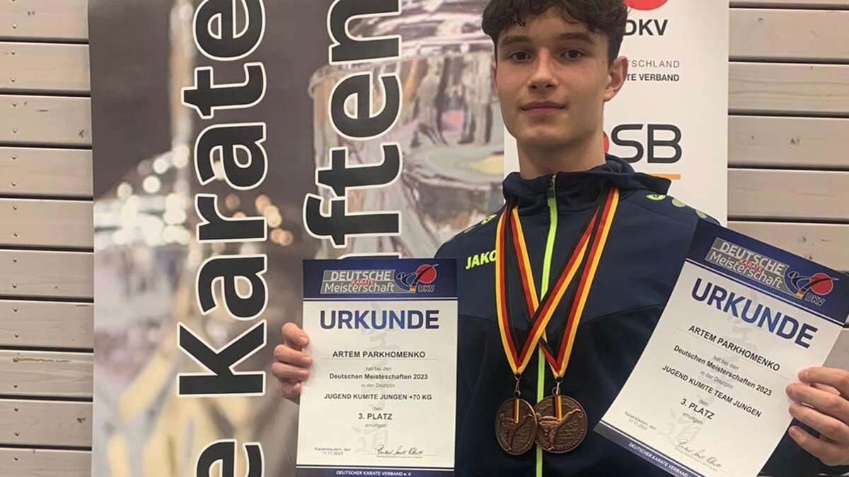 Karate bei der SV Böblingen: Artem Parkhomenko wird Kumite-Dritter bei der Jugend-DM