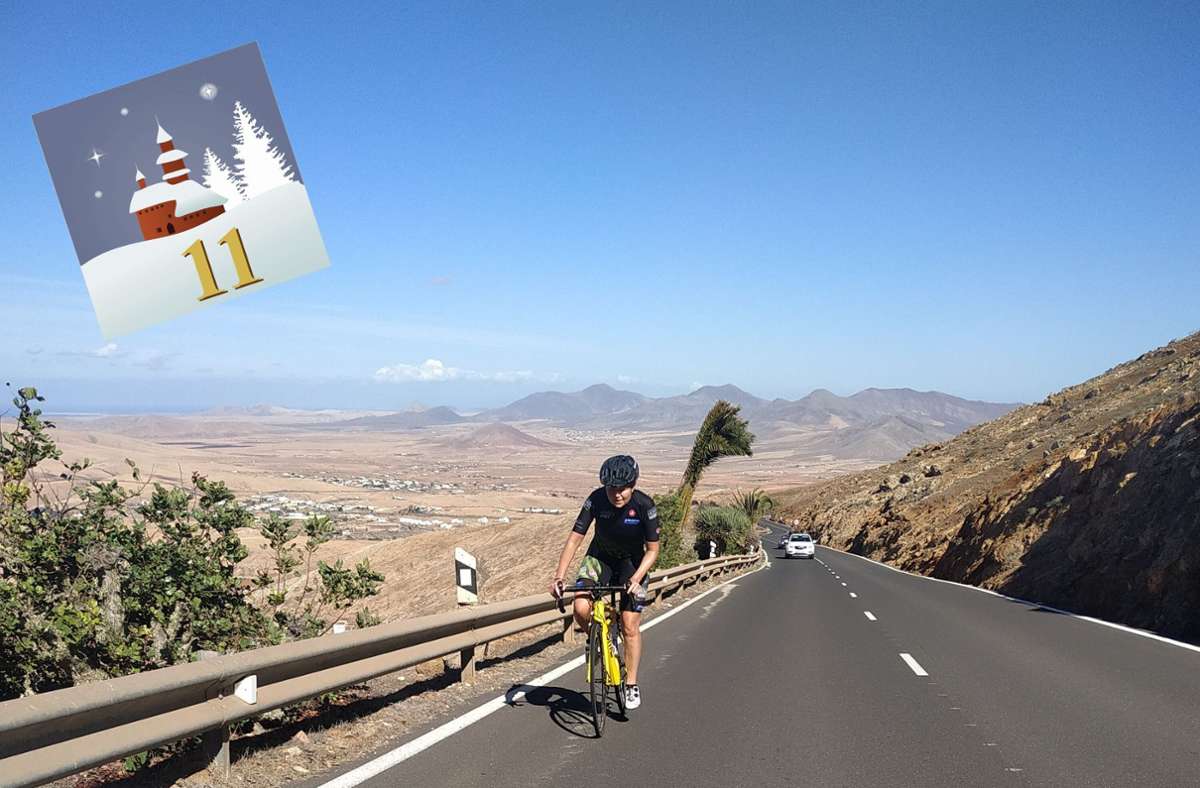 Luisa Moroff auf Fuerteventura: Im Trainingslager  ordentlich Radkilometer geschrubbt Foto: privat