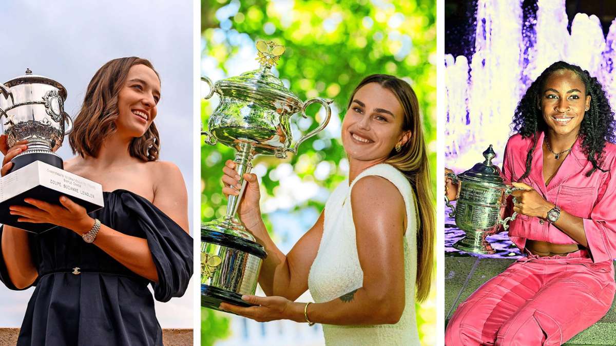 Aktuell die Besten der Welt: Iga Swiatek, Aryna Sabalenka, Coco Gauff (v.li.). In unserer Bildergalerie finden Sie alle Stars des Porsche Tennis Grand Prix