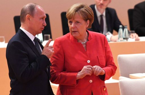 Es ist kompliziert: Angela Merkel und Wladimir Putin. Foto: AFP/Patrik Stollarz