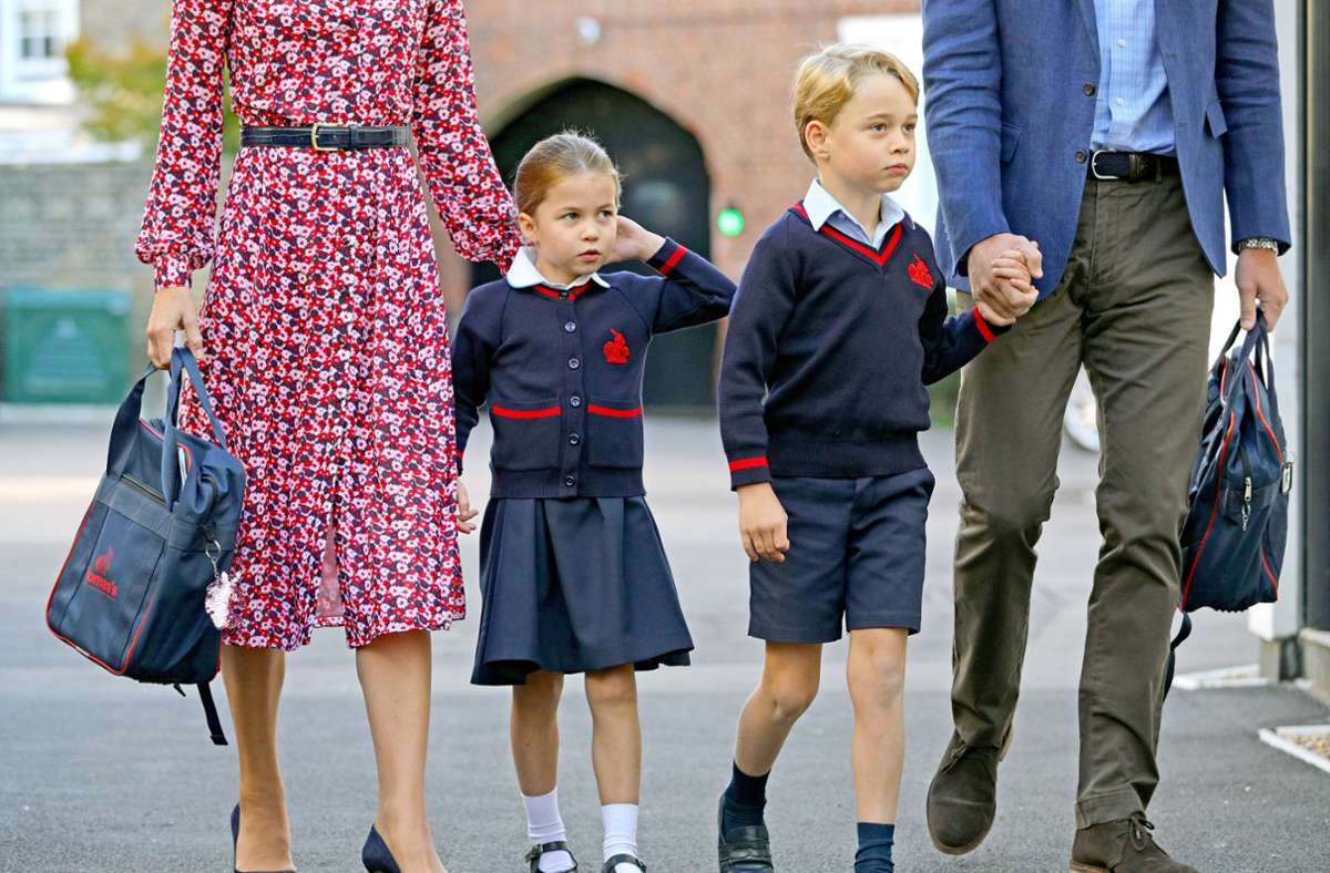 Prinzessin Charlotte auf dem Weg zu ihrem ersten Schultag auf der Thomas’s Battersea Schule.
