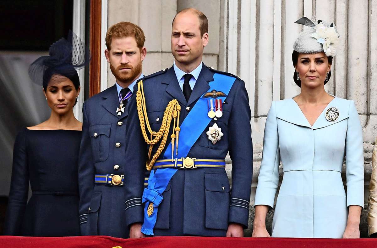 Das Verhältnis von Herzogin Meghan und Prinz Harry zu Prinz William und Herzogin Kate (von links nach rechts) hatte sich bereits abgekühlt, bevor die Sussexes 2020 die „Megxit“-Bombe platzen ließen. (Archivbild)
