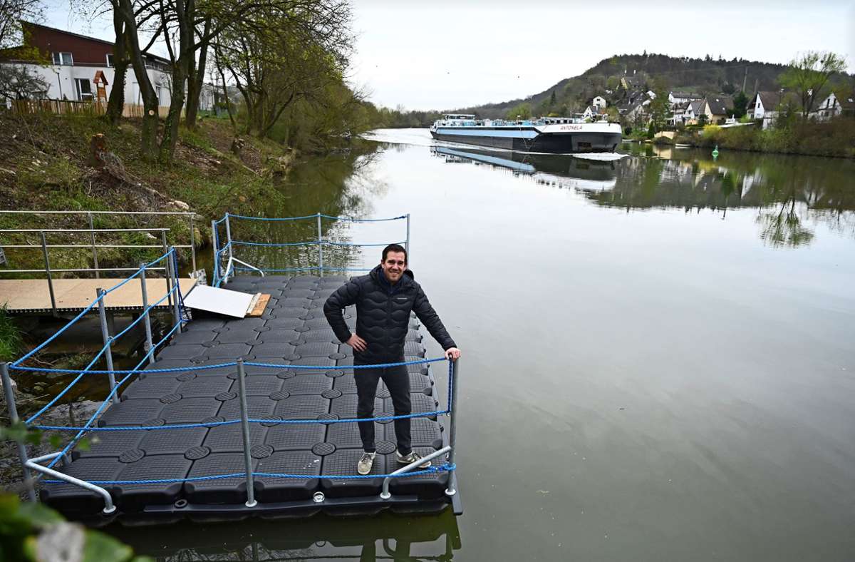 Ausflug nach Mundelsheim: Neckar bekommt Anlegestelle für Kanus